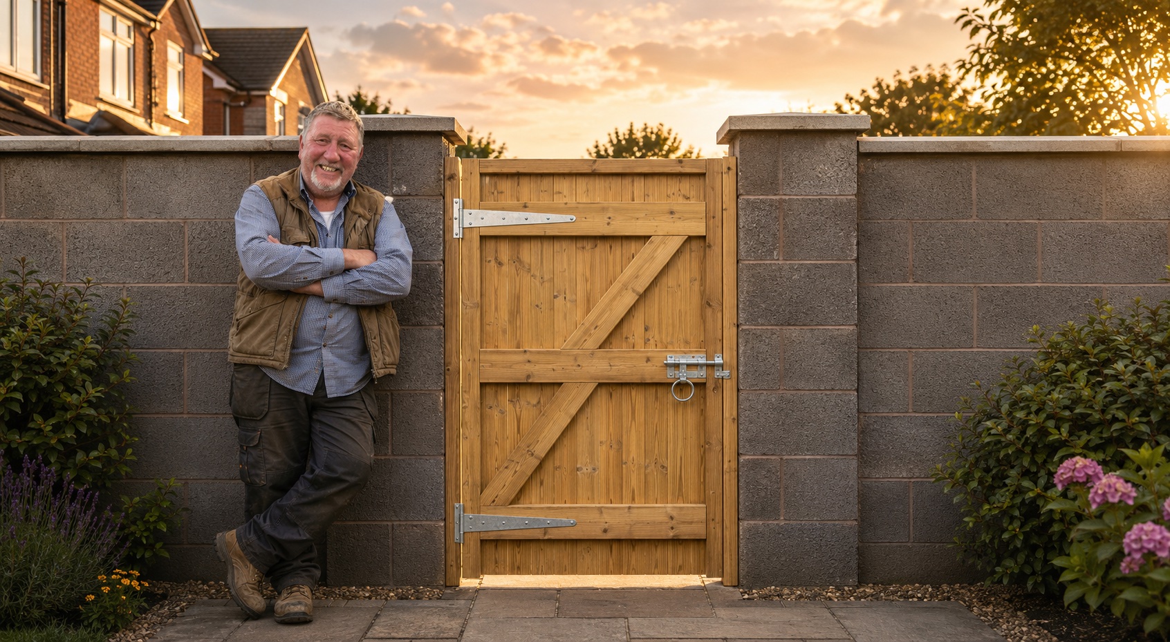 Timber gate and fencing by Bob’s Gates