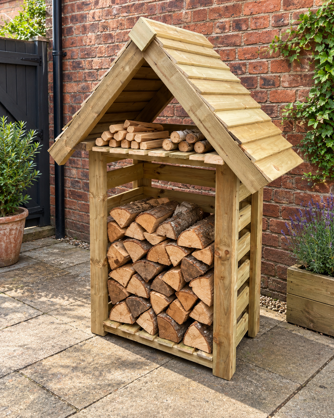 The Waterloo handmade timber log store by Bob’s Gates